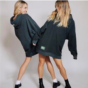 Daily Drills Gray Oversized Long Sleeve Hoodie